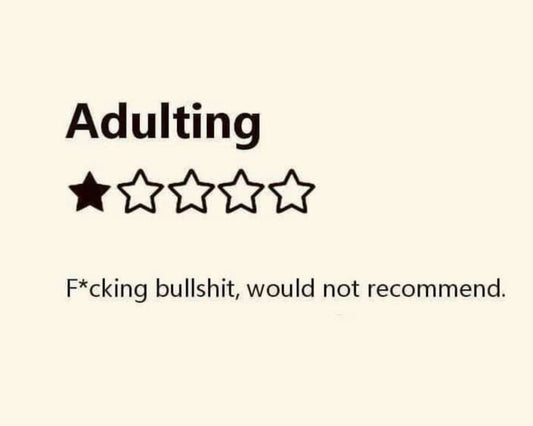 Adulting: Highly Not Recommended (black)