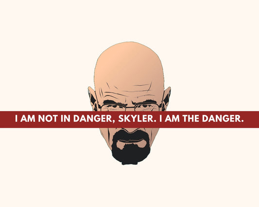 Black Tote Bag with Breaking Bad-inspired Design