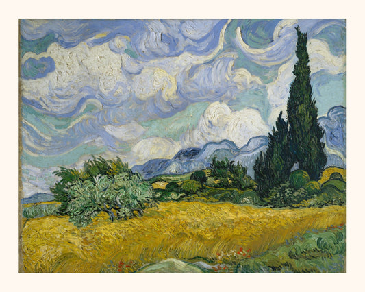 Off-White Tote Bag with a Van Gogh-inspired Patch.