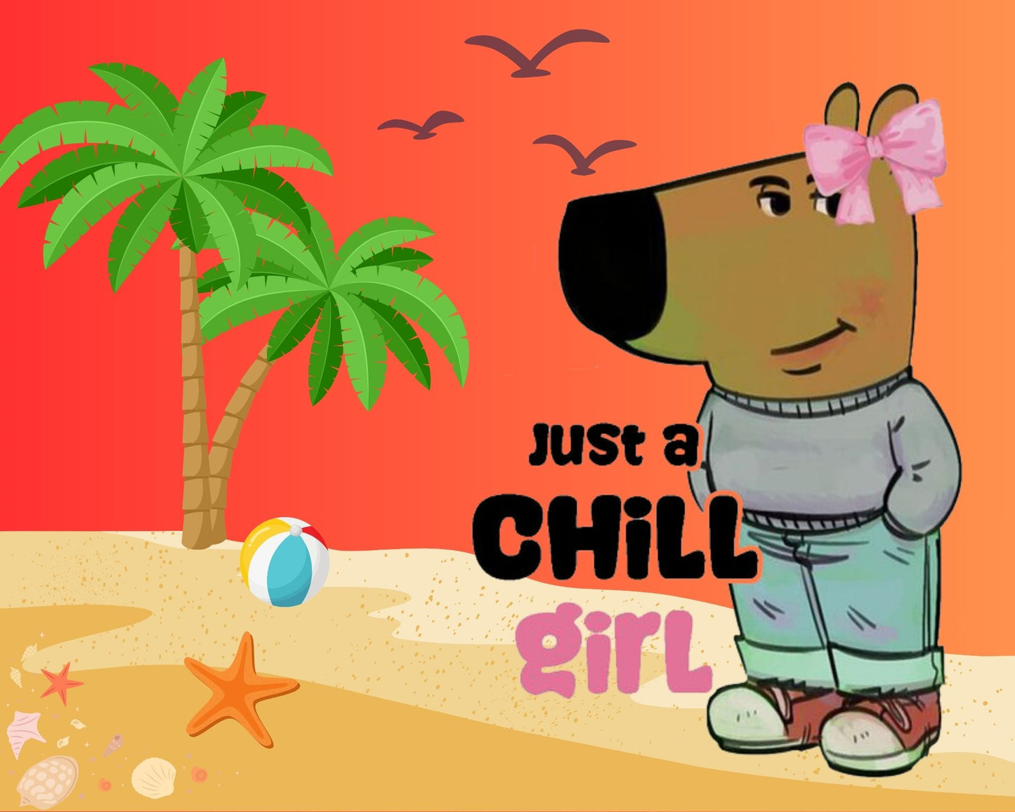 Just a Chill Girl (Off-White)