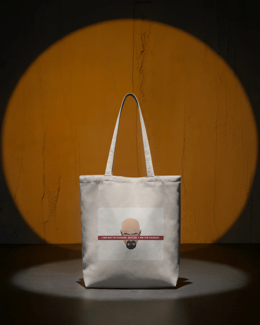 Off-white Tote Bag with Breaking Bad-inspired Design