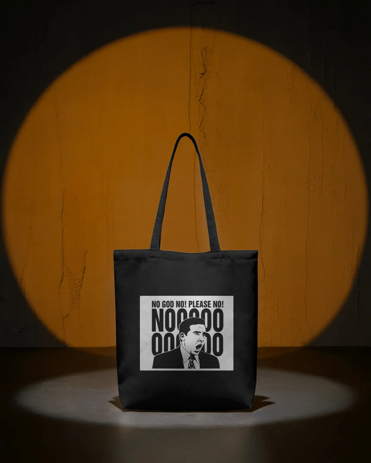 Black Tote Bag with The Office-inspired Design